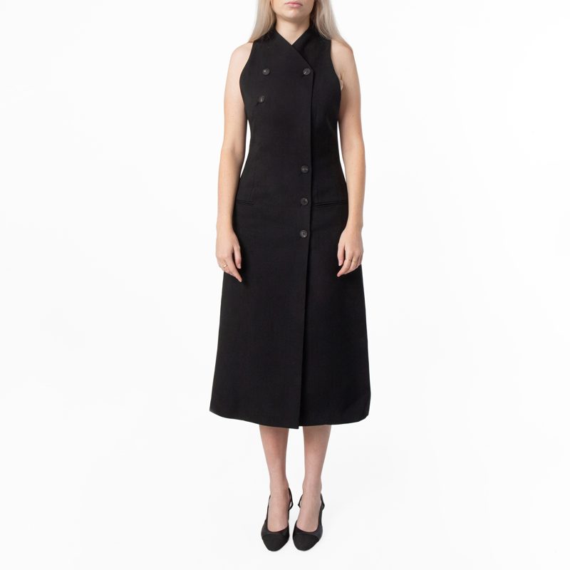Double-Breasted Sleeveless Dress