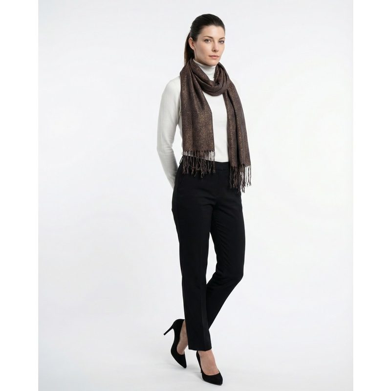 Brunello Cucinelli Womens Multi Metallic Linen Scarf
