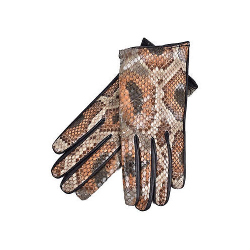 Brunello Cucinelli Womens Python Skin Leather Gloves