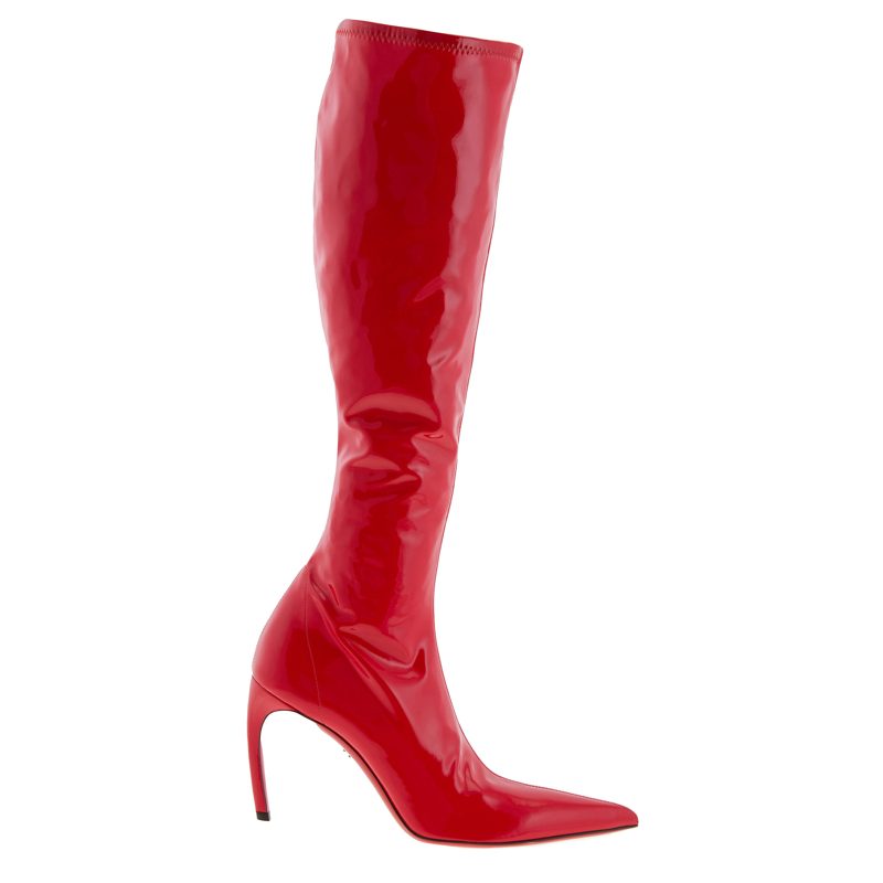 Bri High Patent Stretch Boots