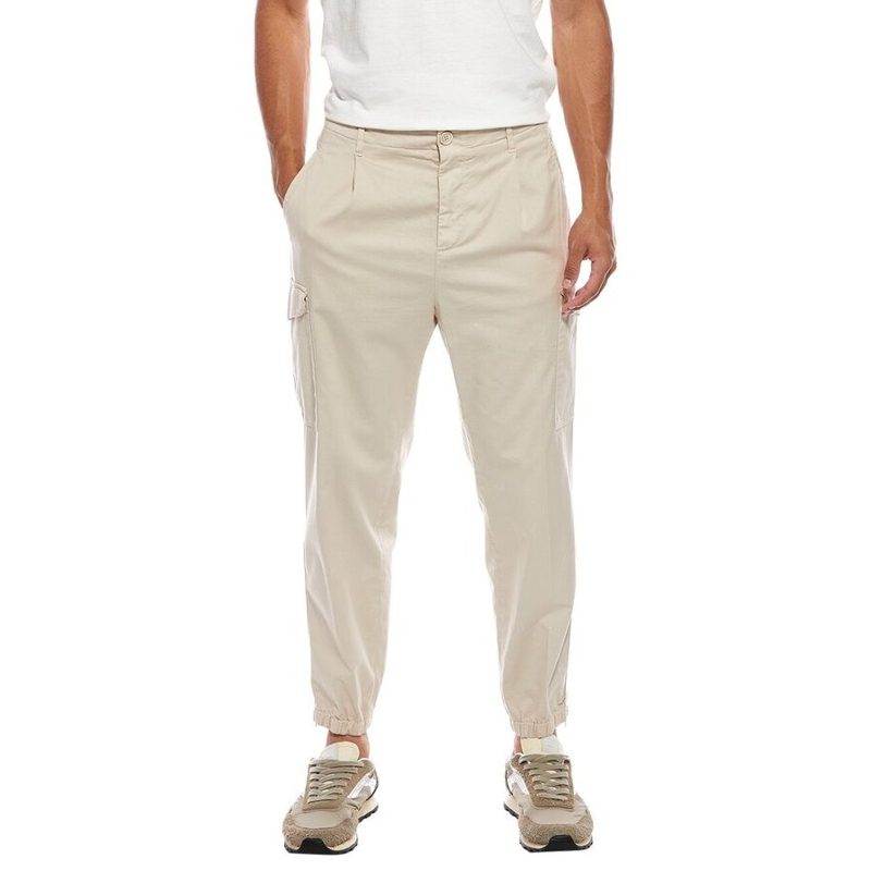 Brunello Cucinelli Beige Tapered Cargo Trousers