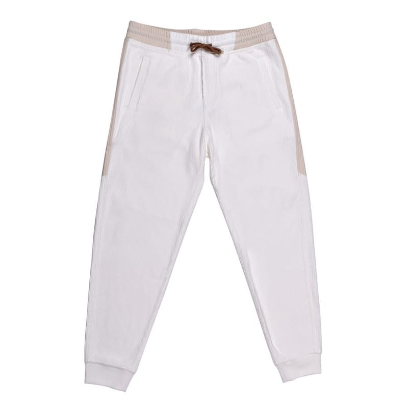Brunello Cucinelli Cream Relaxed Corduroy Trousers