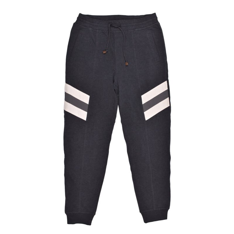 Brunello Cucinelli MenS Anthracite Two-Tone Athletic Trousers