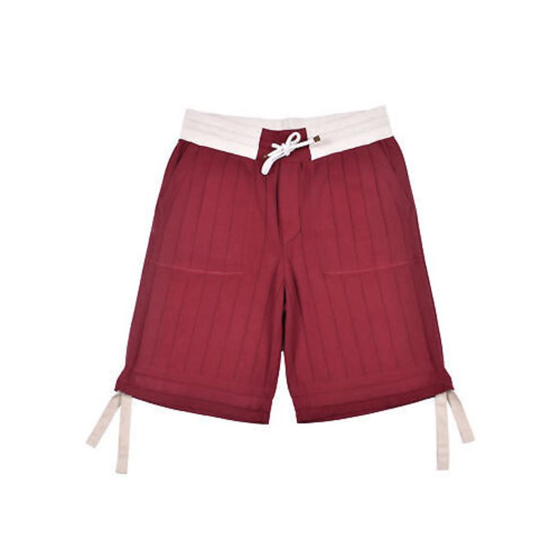 Brunello Cucinelli MenS Burgundy Knit Bermuda Shorts