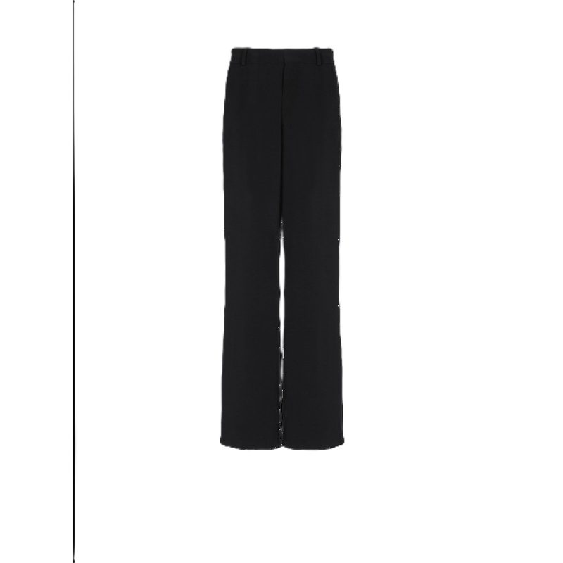 MenS Black Crepe Loose Trousers