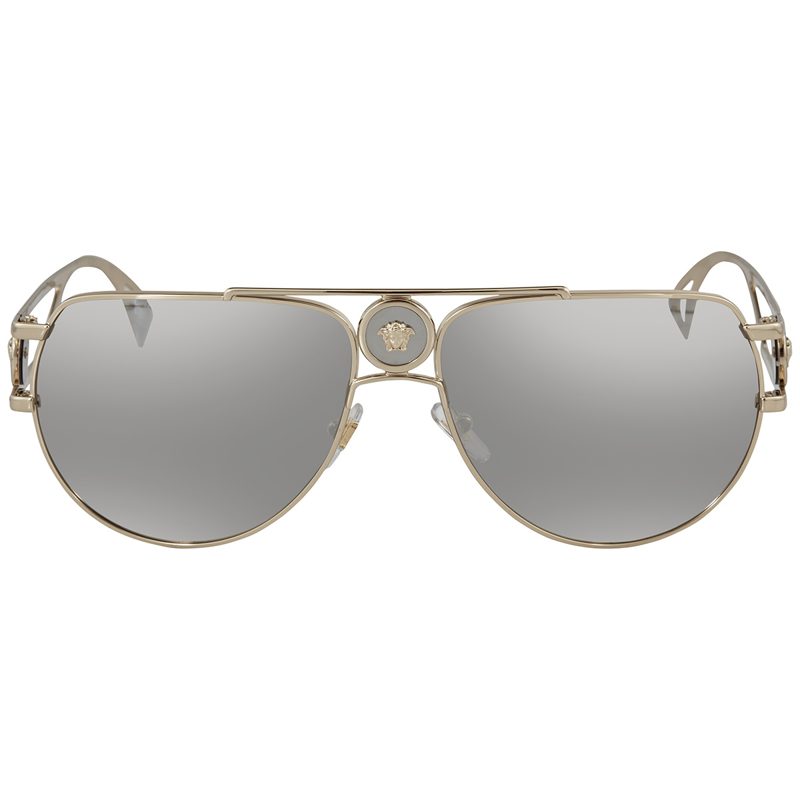 Light Grey Mirror Silver Pilot Mens Sunglasses VE2225 12526G 60