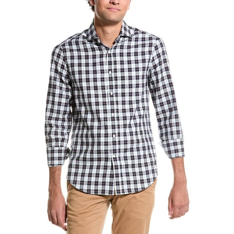 Brunello Cucinelli MenS Plaid Button-Up Shirt