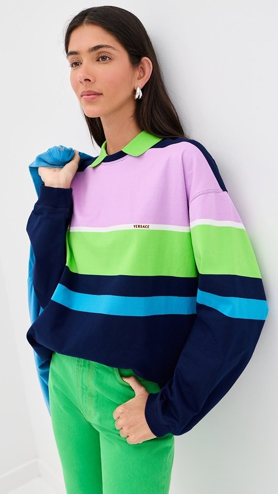 Heavy Striped Jersey Polo_Pink/Ink/White/Green/Blue