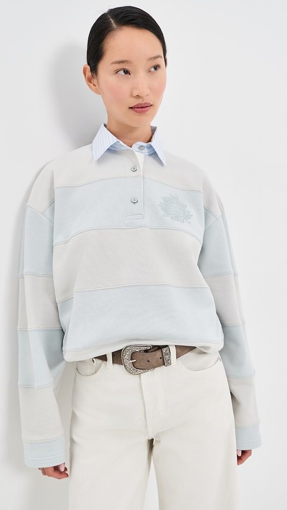 Polo Sweatshirt_Light Blue/Grey
