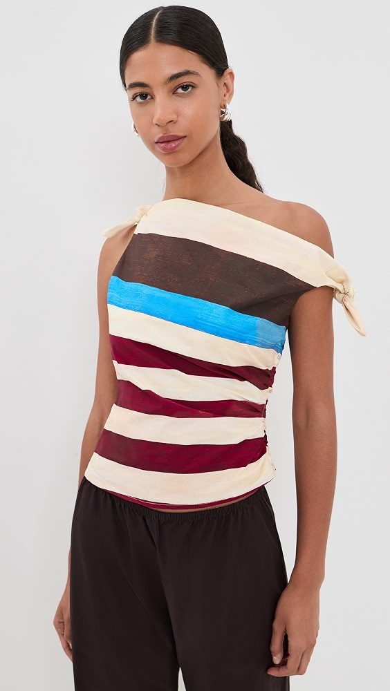 STAUD Bellaria Top_Caffe Stripe