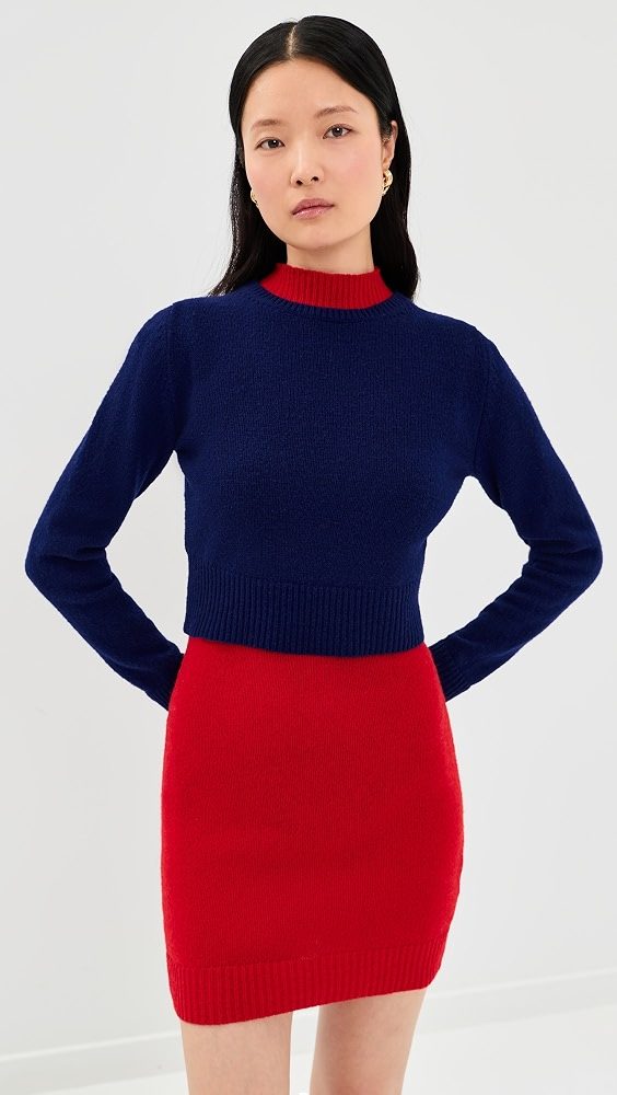 Long Sleeve Double Layered Mini Dress_Haiti