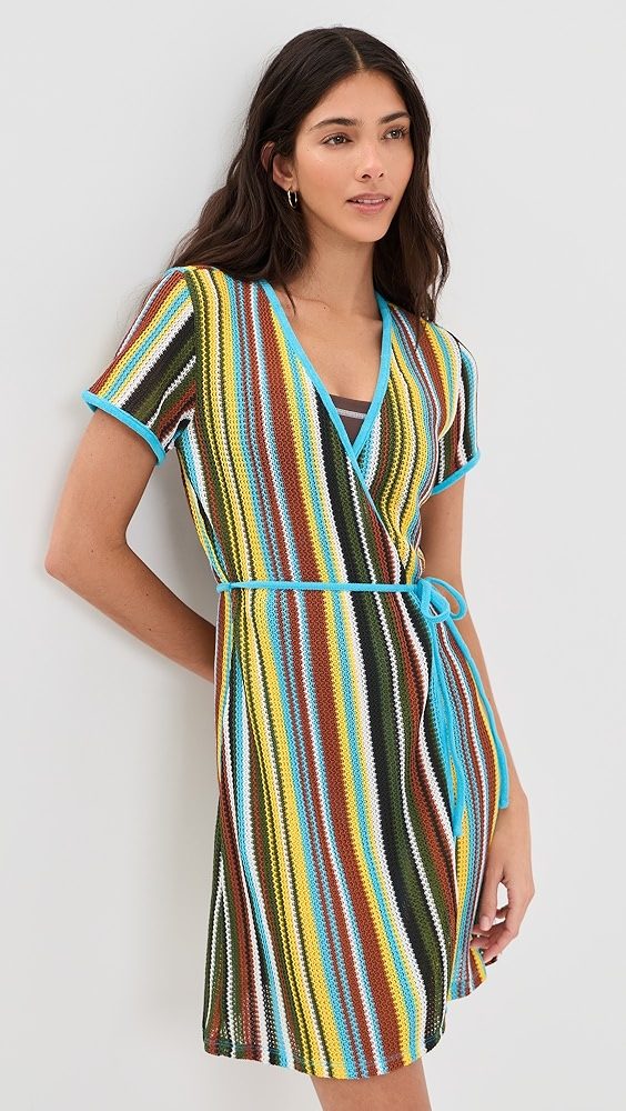 STAUD Spritz Coverup Dress_Skate Stripe
