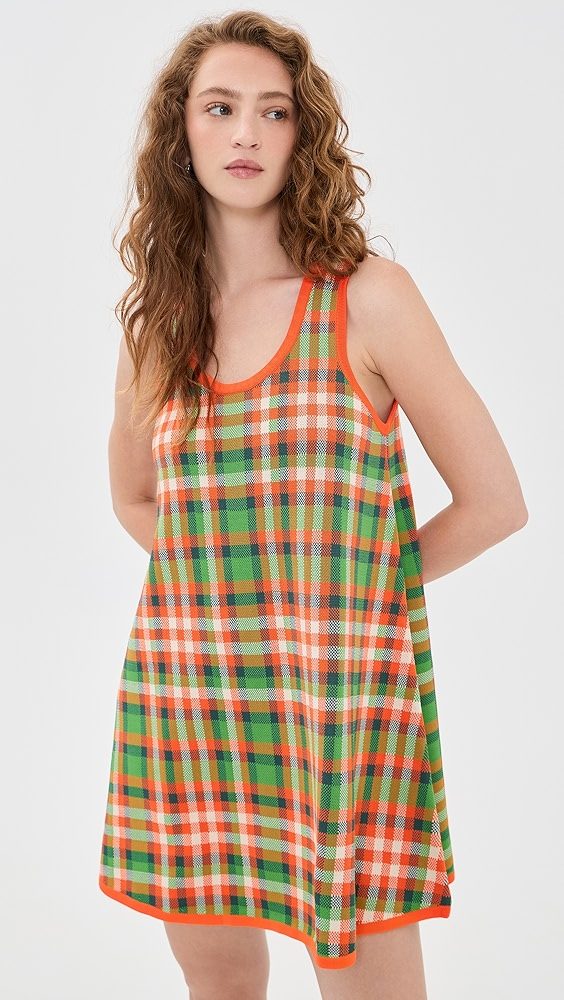 STAUD Piazza Dress_Villa Plaid