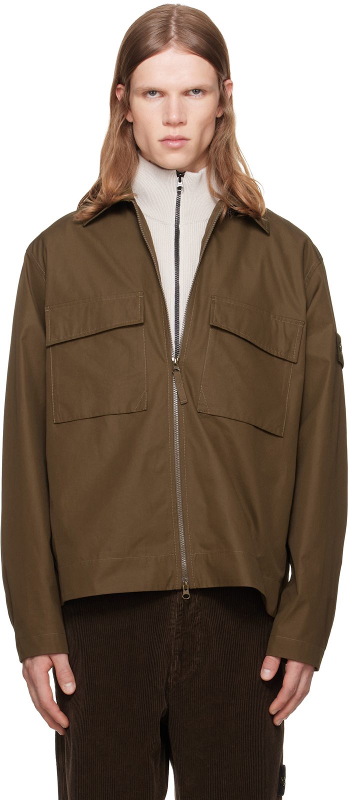 Khaki 1200018 All-Weather Cotton Canvas Jacket 262828M192017