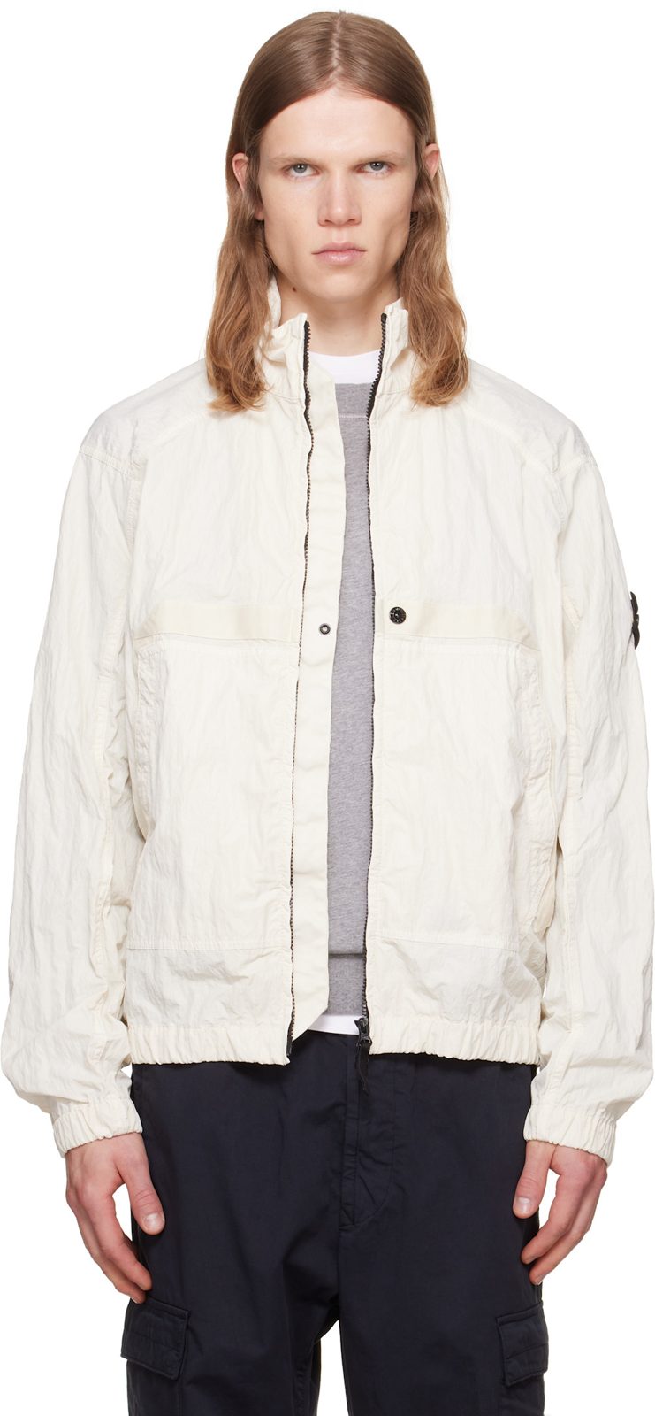 오프화이트 Q100009 Warp Rip Nylon T-C Jacket 262828M180009