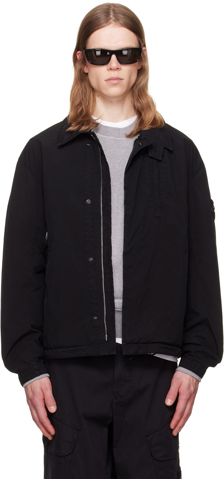 Black Q100011 Light Compact Touch Poly-TC Jacket 262828M180007