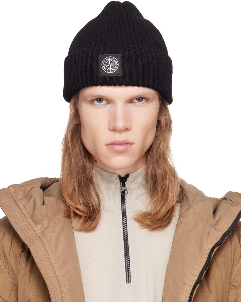 Navy N100002 Rib Wool Beanie 262828M138004