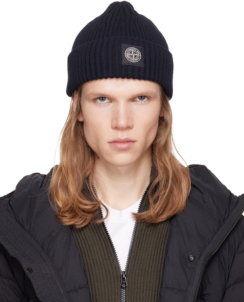 Black N100002 Rib Wool Beanie 262828M138003