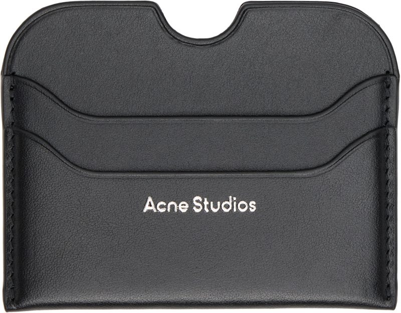 Black Leather Card Holder 262129M163007