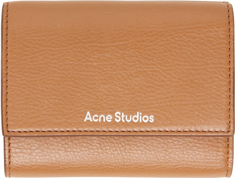 Brown Leather Trifold Wallet 262129M164001