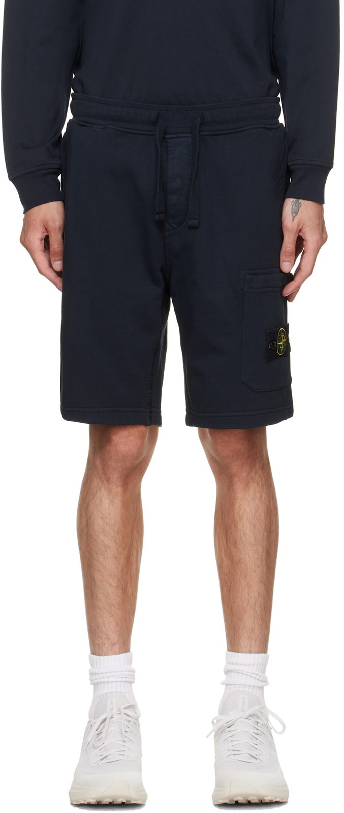Navy 6200011 Organic Cotton Fleece Sweat Shorts 262828M193003