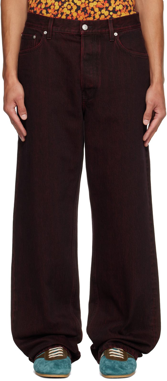 Burgundy Faded Jeans 262358M186010