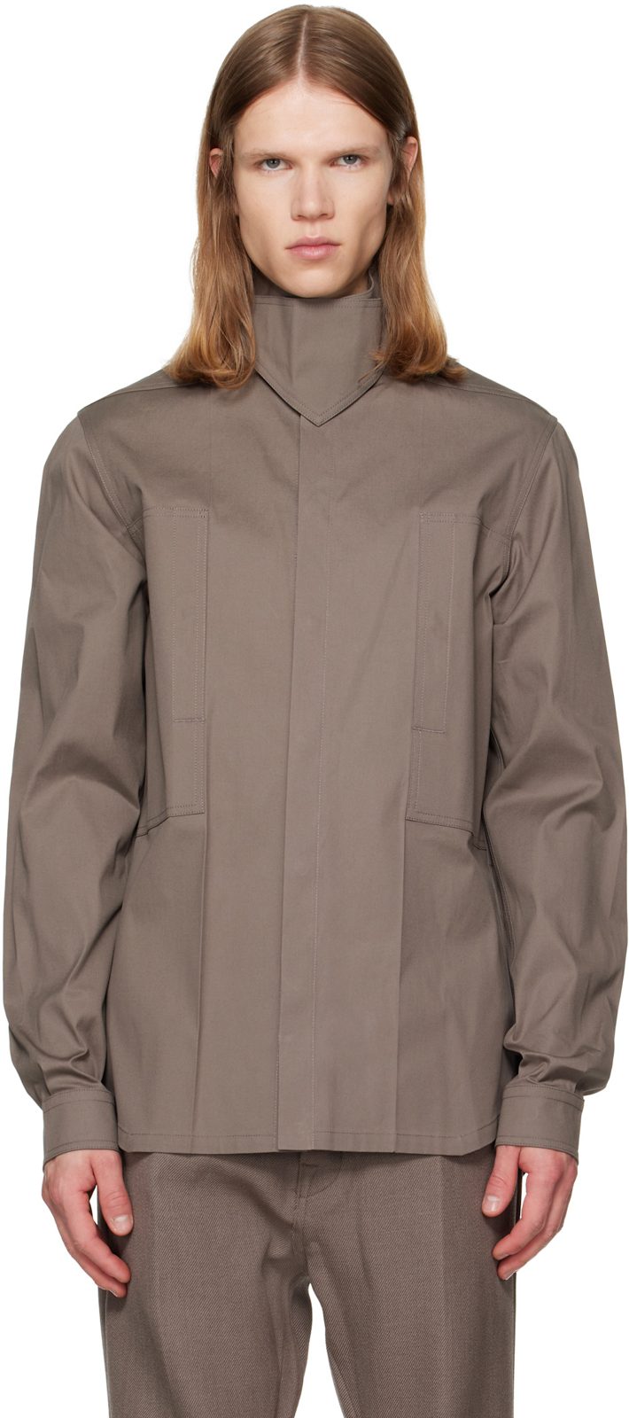 Gray Tower Outershirt 262232M192050