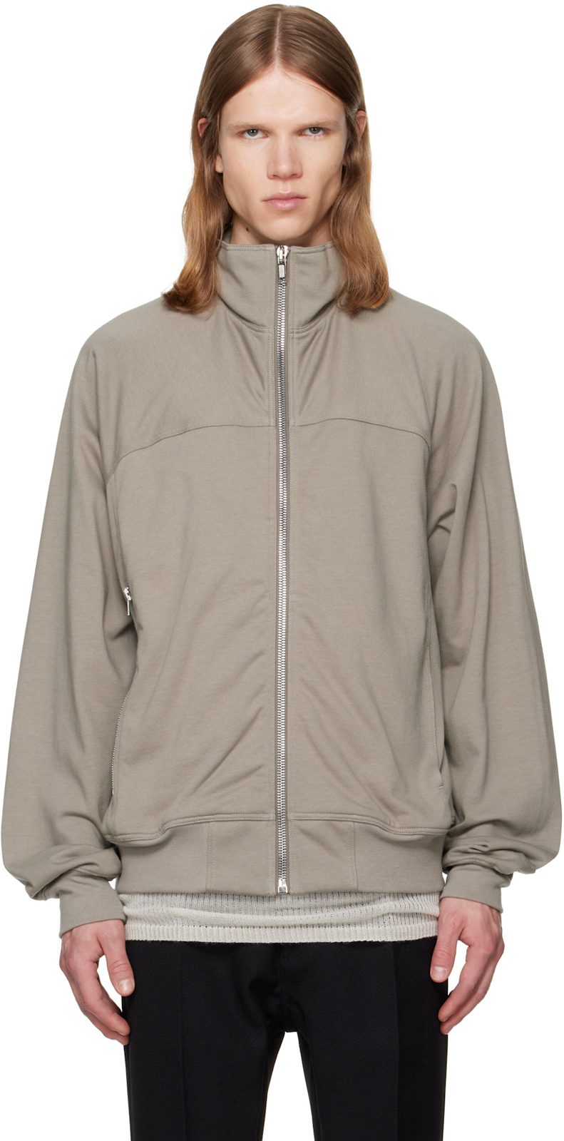 Gray Tower Zipfront Jogger Jacket 262232M202042