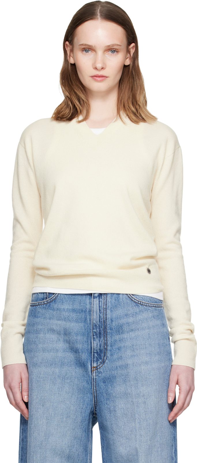 ์คํํ์ดํธ Cashmere V-Neck Sweater 262471F100000