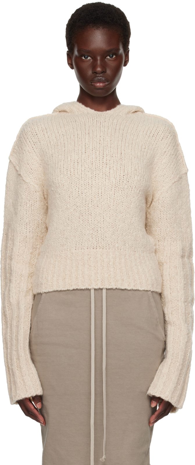 오프화이트 Tower Pullover Cropped Hoodie 262232F097006