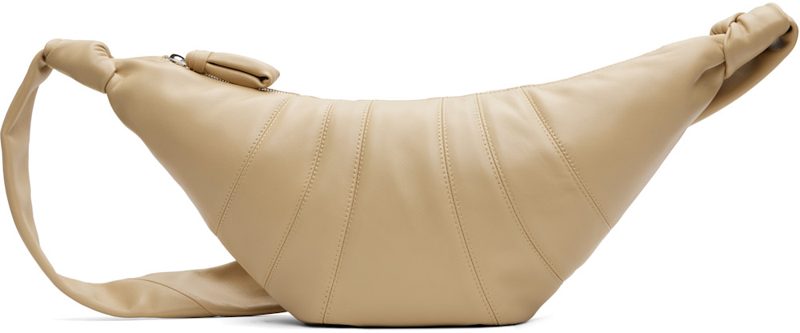 Beige Medium Croissant Bag 262646M170023