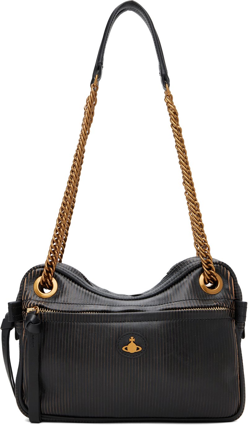 Black Dolce Medium Shoulder Bag 262314F048025