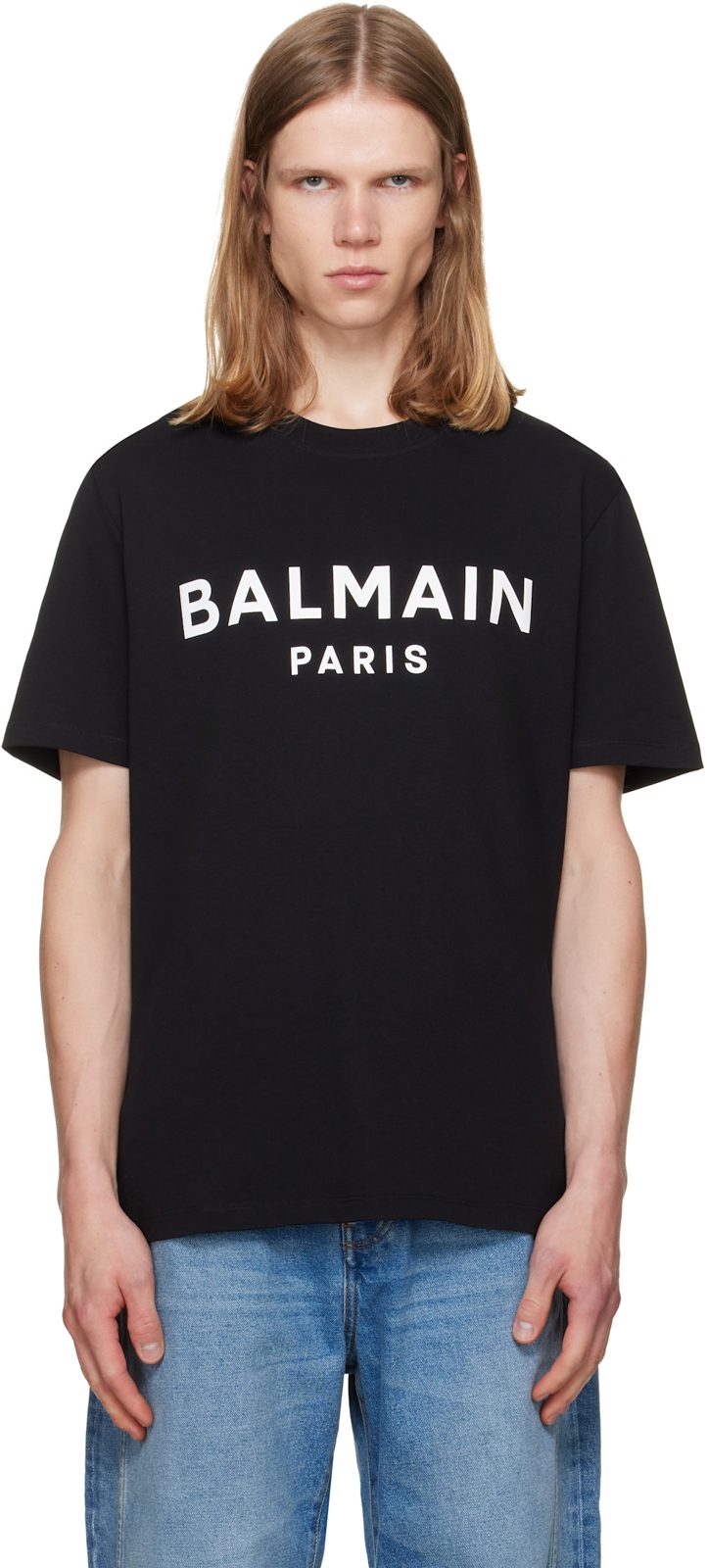 Black [발망] Paris Print T-shirt 262251M213005