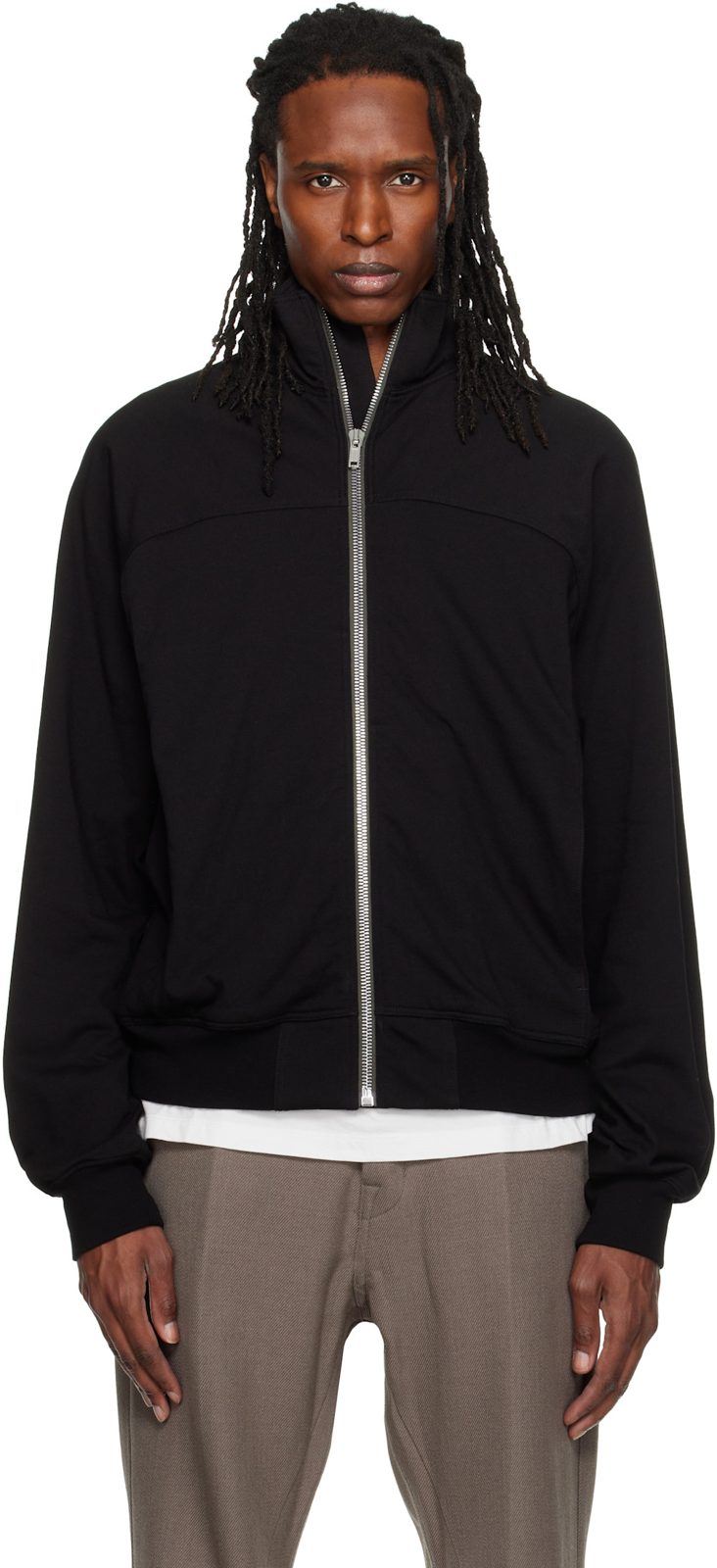 Black Tower Zipfront Jogger Track Jacket 262232M202044