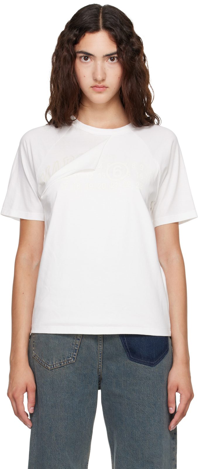 White Folded Logo T-shirt 262188F110026