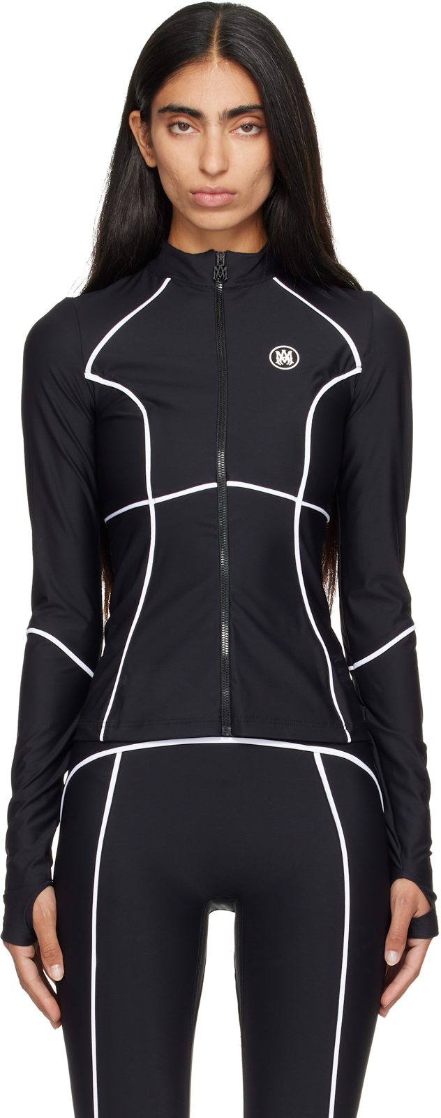 Black MA Zipped Track Jacket 262886F110003