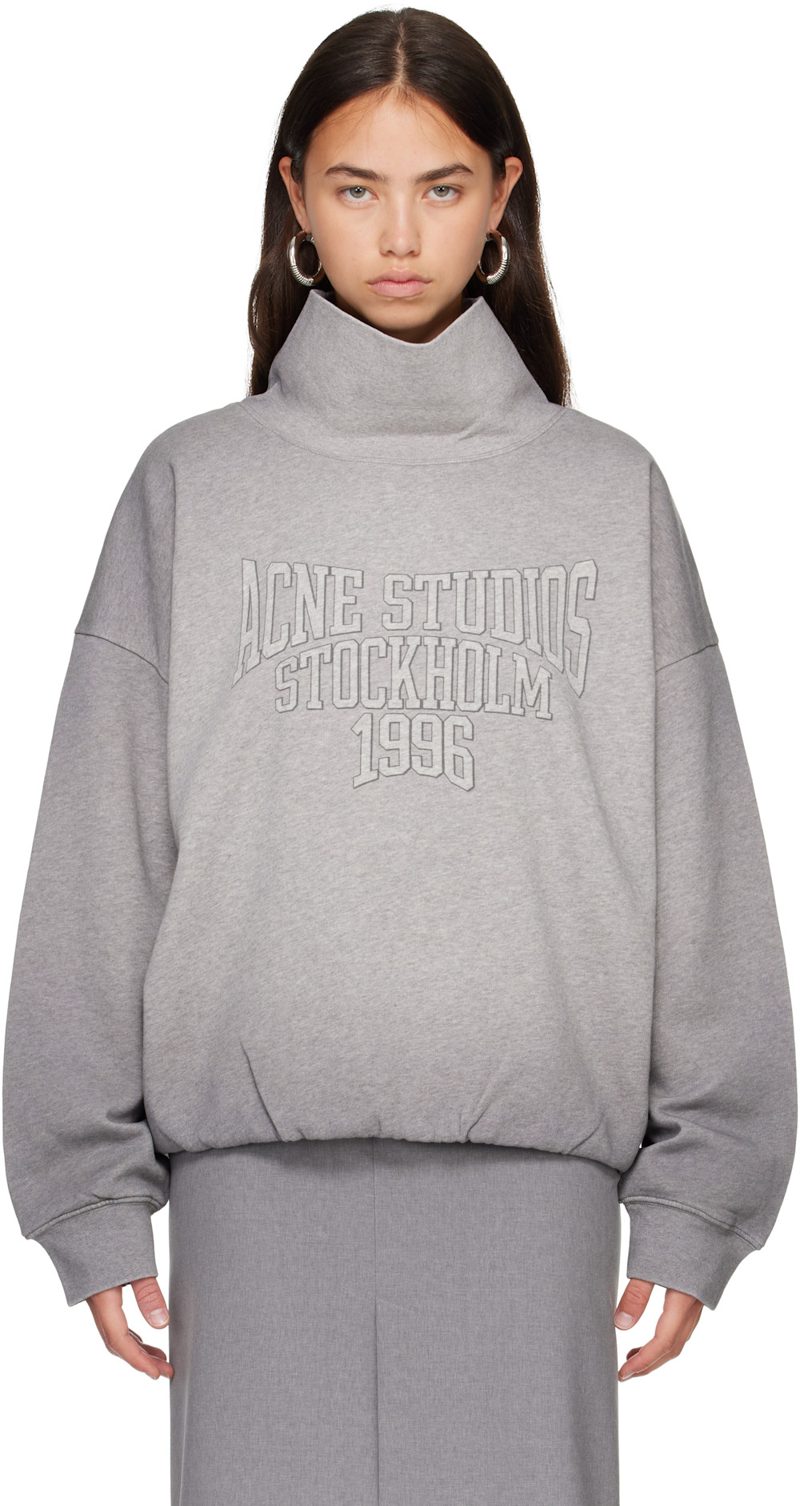 Gray Fleece Logo Sweatshirt 262129F099001