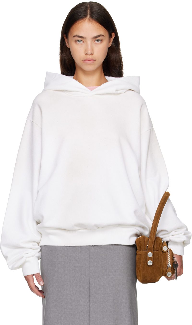 오프화이트 Fleece Logo Hoodie 262129F097011