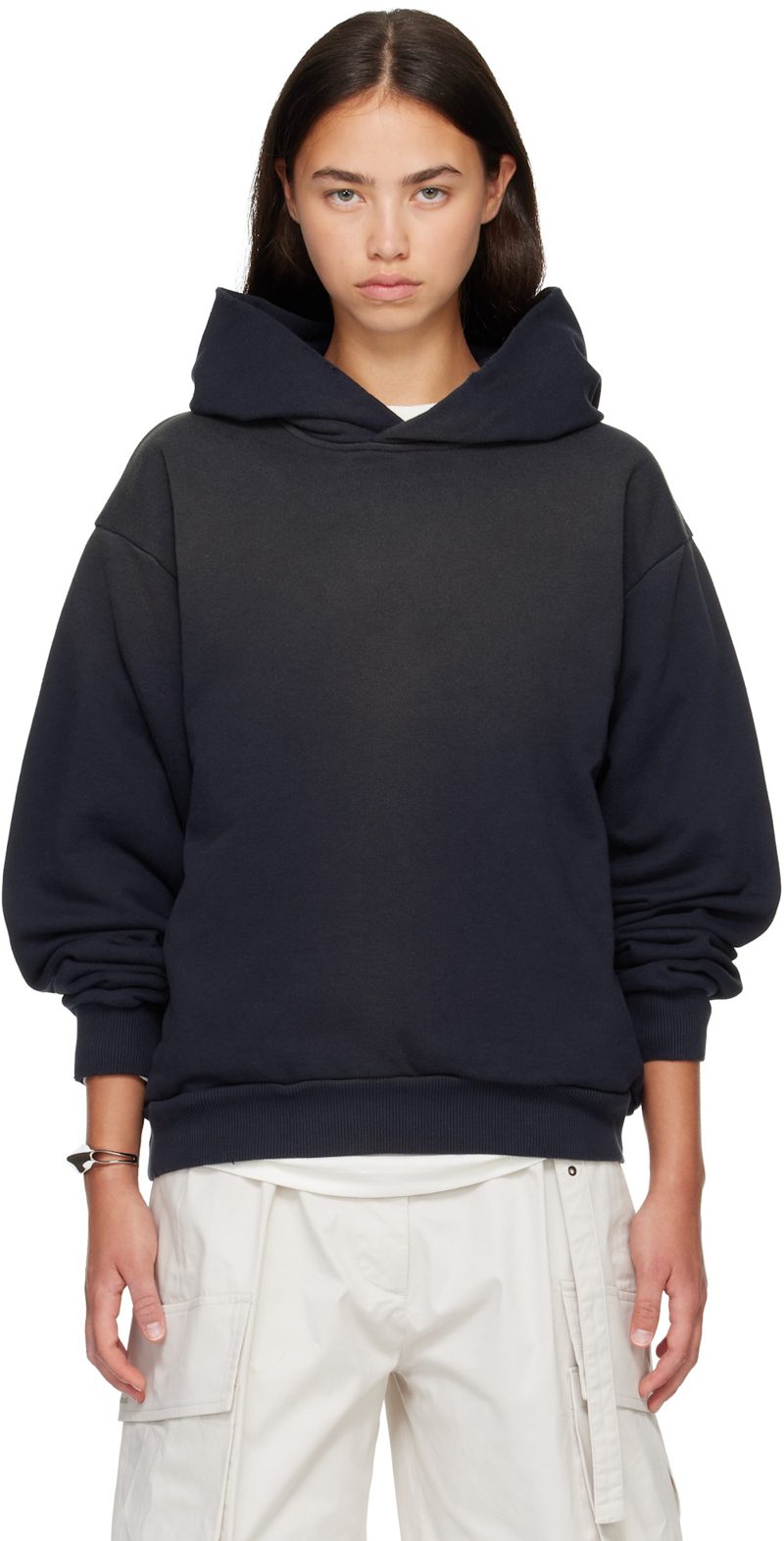 Black Fleece Logo Hoodie 262129F097010