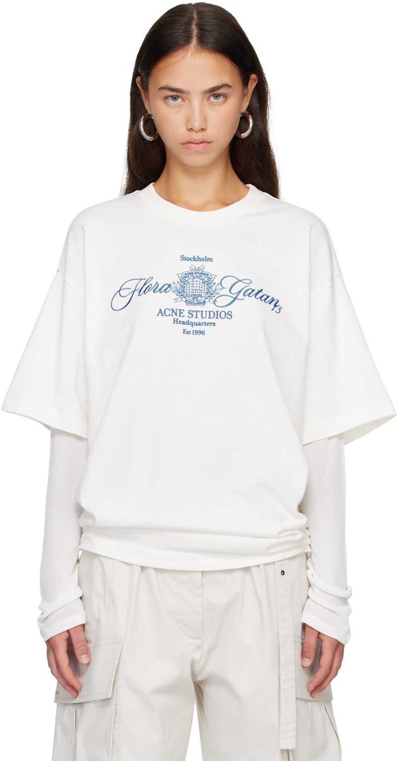오프화이트 Embroidered Long Sleeve T-shirt 262129F110064