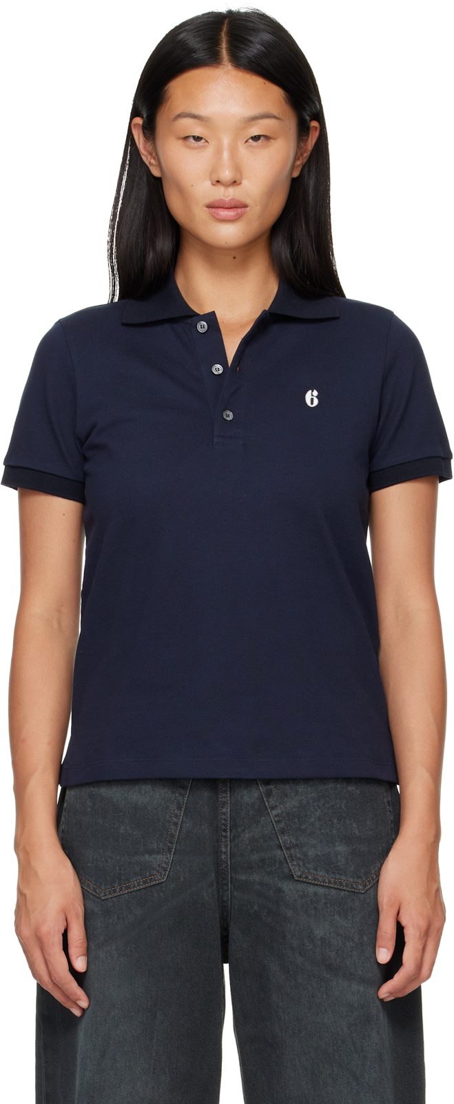 Navy Cotton Polo 262188F108000