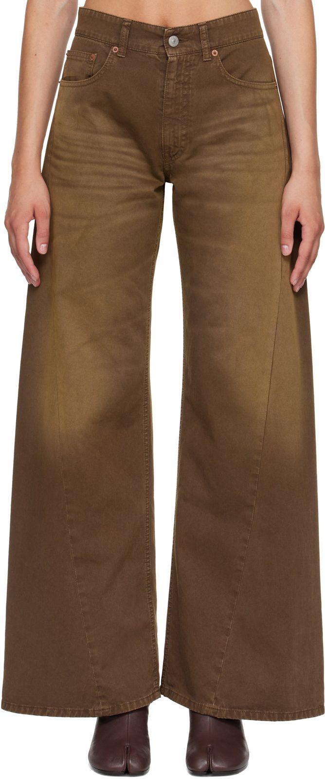 Brown Faded Trousers 262188F069010