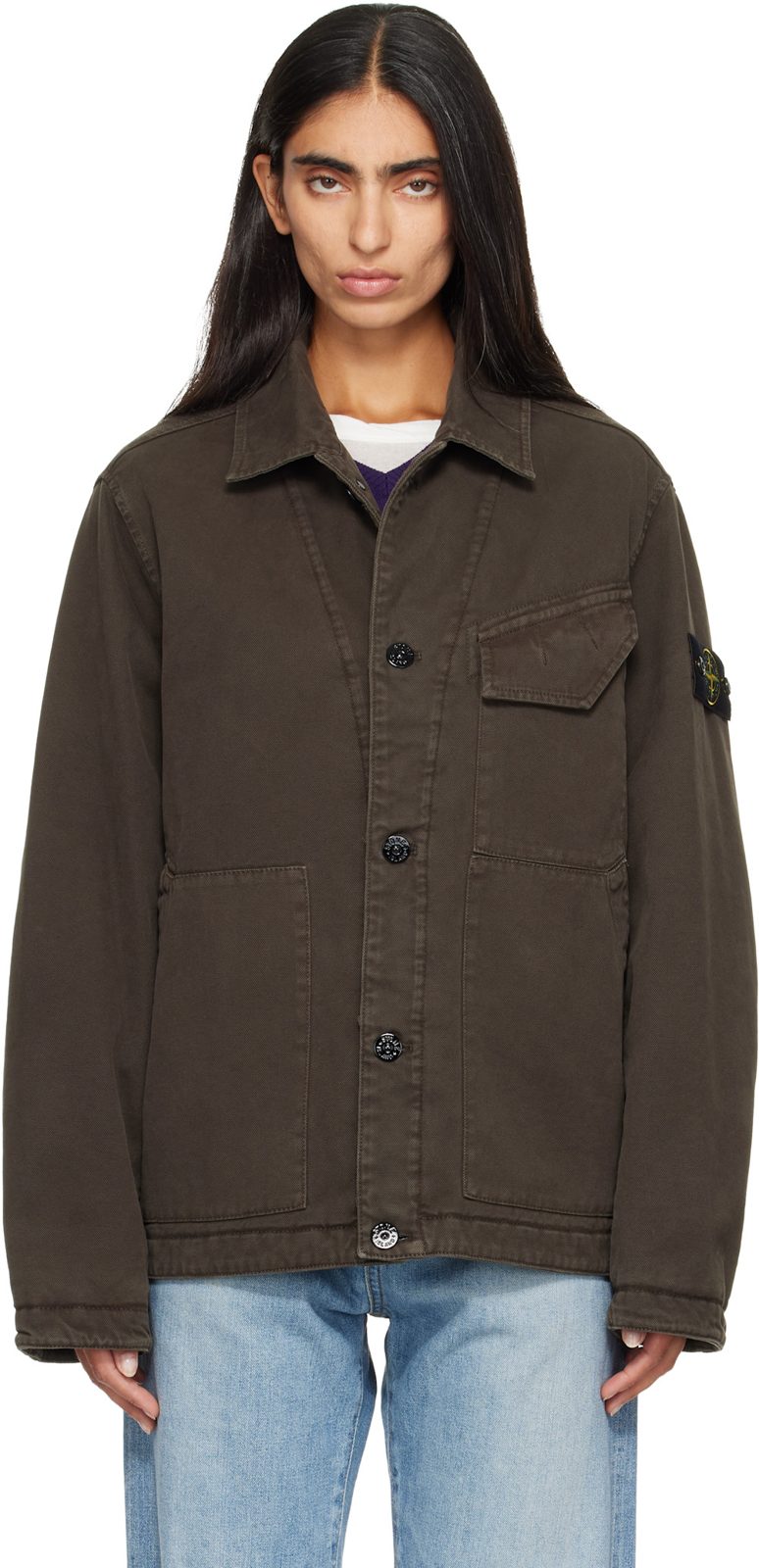 Taupe 4100048 Organic Panama Cotton Jacket 262828F063006