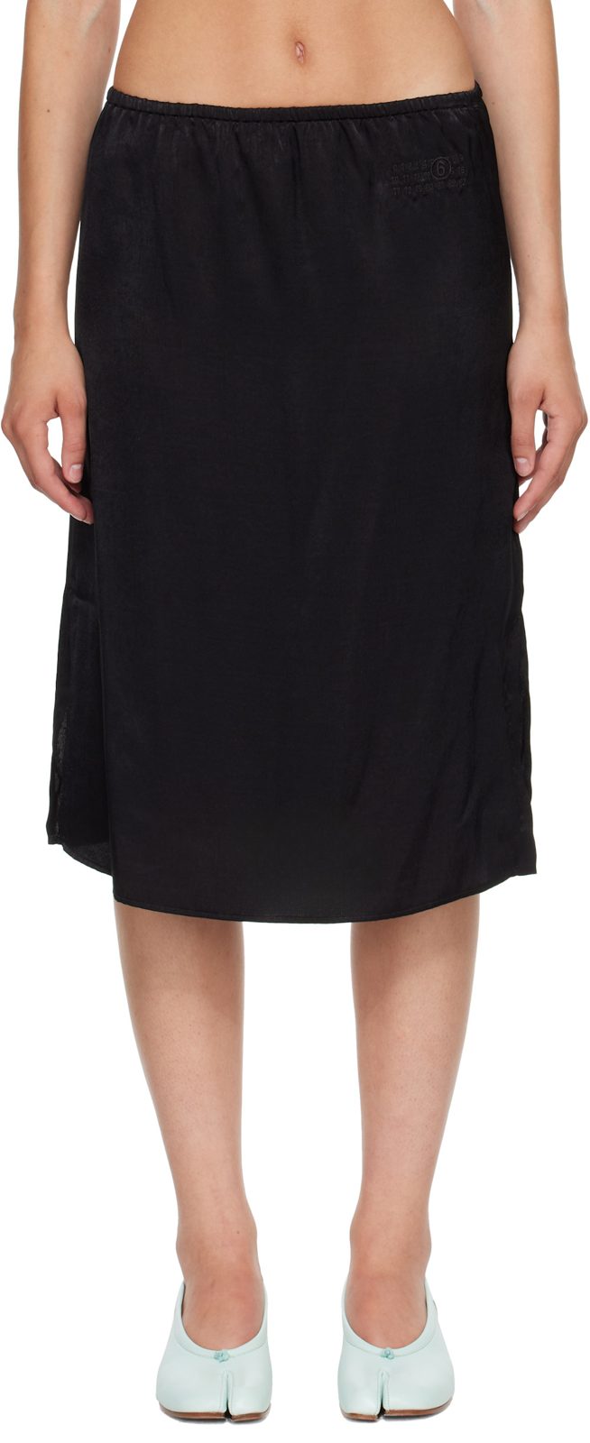 Black Lining Look Midi Skirt 262188F092005