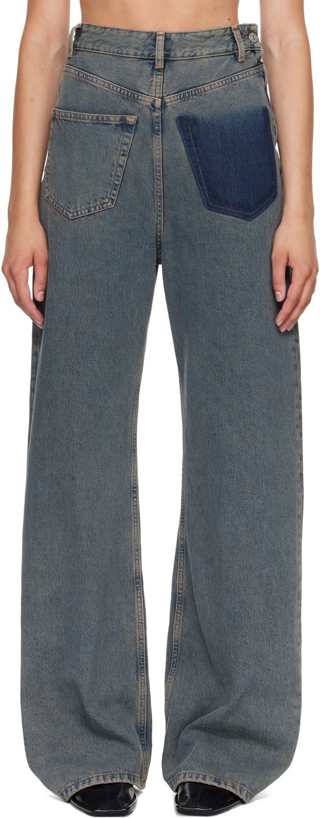 Blue Back-To-Back Jeans 262188F069008