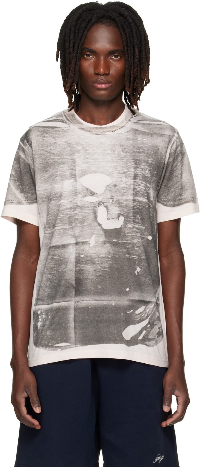 Pink & Gray Tromp-loeil T-shirt 262129M213060