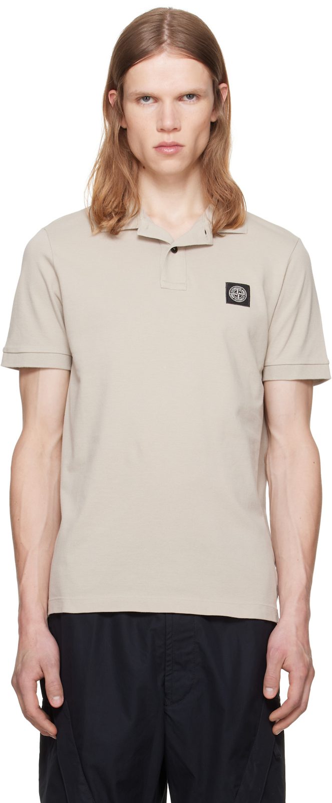 Beige 2200008 Organic Cotton Pique Stretch Polo 262828M212031
