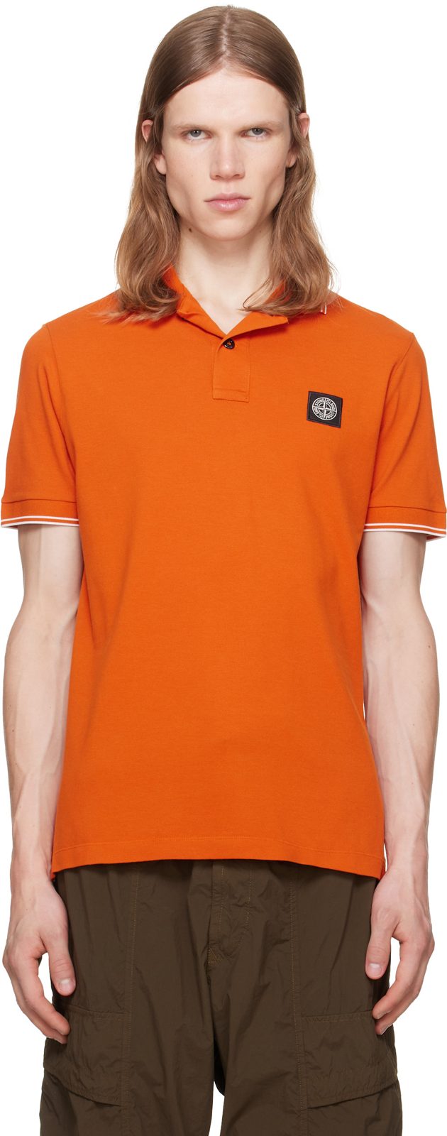 Orange 2200010 Organic Cotton Pique Stretch Polo 262828M212029