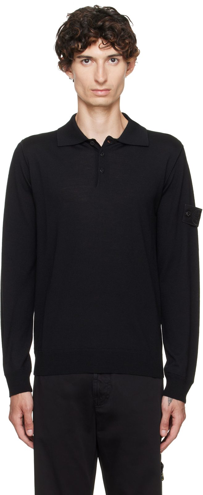 Black 5100076 Light Pure RWS Wool_S.I. Ghost Polo 262828M212012