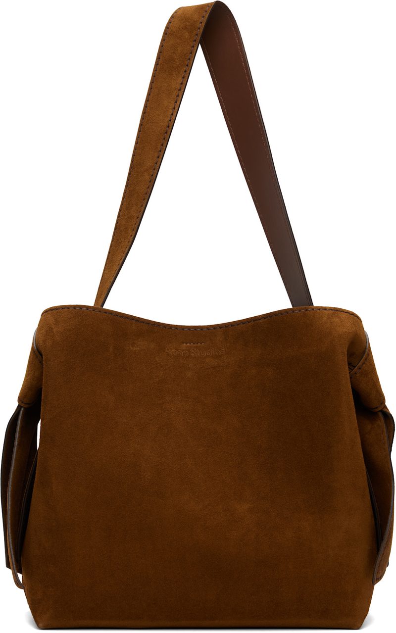 Brown Musubi Suede Midi Bag 262129F048021